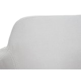 thumbnail of Sitzbank HWC-L13, Esszimmerbank Bank Polsterbank Garderobenbank Rückenlehne Armlehne Stoff/Textil 133cm ~ creme-weiß