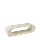 thumbnail of Tavolino porta Tv Stones FS-004-WA 130x35x35cm base in Pietra fossile white agata Stile minimal moderno Design salvaspazio