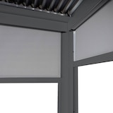 thumbnail of Pergola en aluminium HWC-L41 avec 6x parois latérales, pavillon à lamelles, structure métallique stable de 8cm 3x6m ~ anthracite