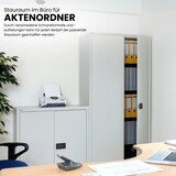 thumbnail of BISLEY Universal Flügeltürenschrank abschließbar - Stahlschrank mit 3-Punkt-Schloss & Flügeltüren - Aktenschrank aus Metall mit 4 Fachböden für 5