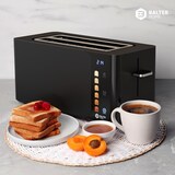 thumbnail of Balter Toaster 4 Scheiben, Langschlitz, Edelstahl, Brötchenaufsatz, LCD Display, Auftaufunktion, Brotzentrierung, Krümelschublade TS-44 schwarz