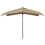 thumbnail of vidaXL Parasol met houten paal 300x300x273 cm taupe