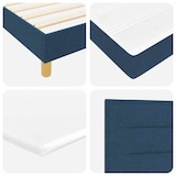 thumbnail of vidaXL Boxspringbett mit Matratze mit Kopfteil Blau 120 x 200 cm Stoff