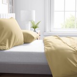 thumbnail of Bettwäsche Baumwolle 155x200 + 80x80 cm Einfarbig Uni Beige mit Reißverschluss