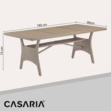 thumbnail of CASARIA® Polyrattan Gartentisch WPC 190x90x75cm creme
