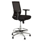 thumbnail of Luxe verhoogde bureaustoel TOP WORK 77 Stof / netstof, zwart (max. 79 cm hoog) hjh OFFICE