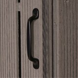 thumbnail of 1er WPC-Mülltonnenverkleidung HWC-J28, Mülltonnenbox, Metall Holzoptik, erweiterbar 240l ~ grau