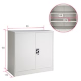 thumbnail of tectake Armadio portadocumenti con 3 scomparti 90 x 40 x 90 cm - grigio - 402486