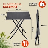 thumbnail of CASARIA® Polyrattan Klapptisch Balkontisch Gartentisch klappbar Schwarz