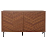 thumbnail of Aparador HWC-M50, armario cómoda aparador alto, madera maciza mango 94x151x40cm ~ marrón