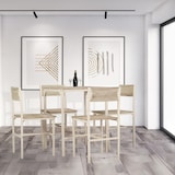 thumbnail of Set Tavolo Bar Con 4 Sedie Mod. PORTOFINO colore beige e rovere chiaro by Yelloo