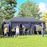thumbnail of Outsunny carpa plegable 6x3x2,7 m cenador de jardín con 4 paneles 4 ventanas 2 puertas con cremallera 1 bolsa anti-UV y 12 orificios de drenaje
