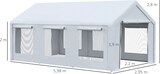 thumbnail of Carpa para Fiestas 6x3 m Pabellón de Jardín con 2 Paredes Laterales Extraíbles 2 Puertas y 6 Ventanas Protección UV para Eventos