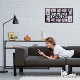 thumbnail of Relaxdays Konsolentisch, 2 Ablagen, aus Metall & MDF, platzsparend, schmaler Beistelltisch, 70 x 110 x 30 cm, schwarz
