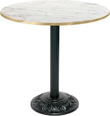 thumbnail of RestooTab - Tisch Versailles Ø70cm Dekor calacatta kanten messingfarben