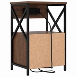 thumbnail of vidaXL Nachttisch mit Ladestation 2 pcs Braunes Eichenholz