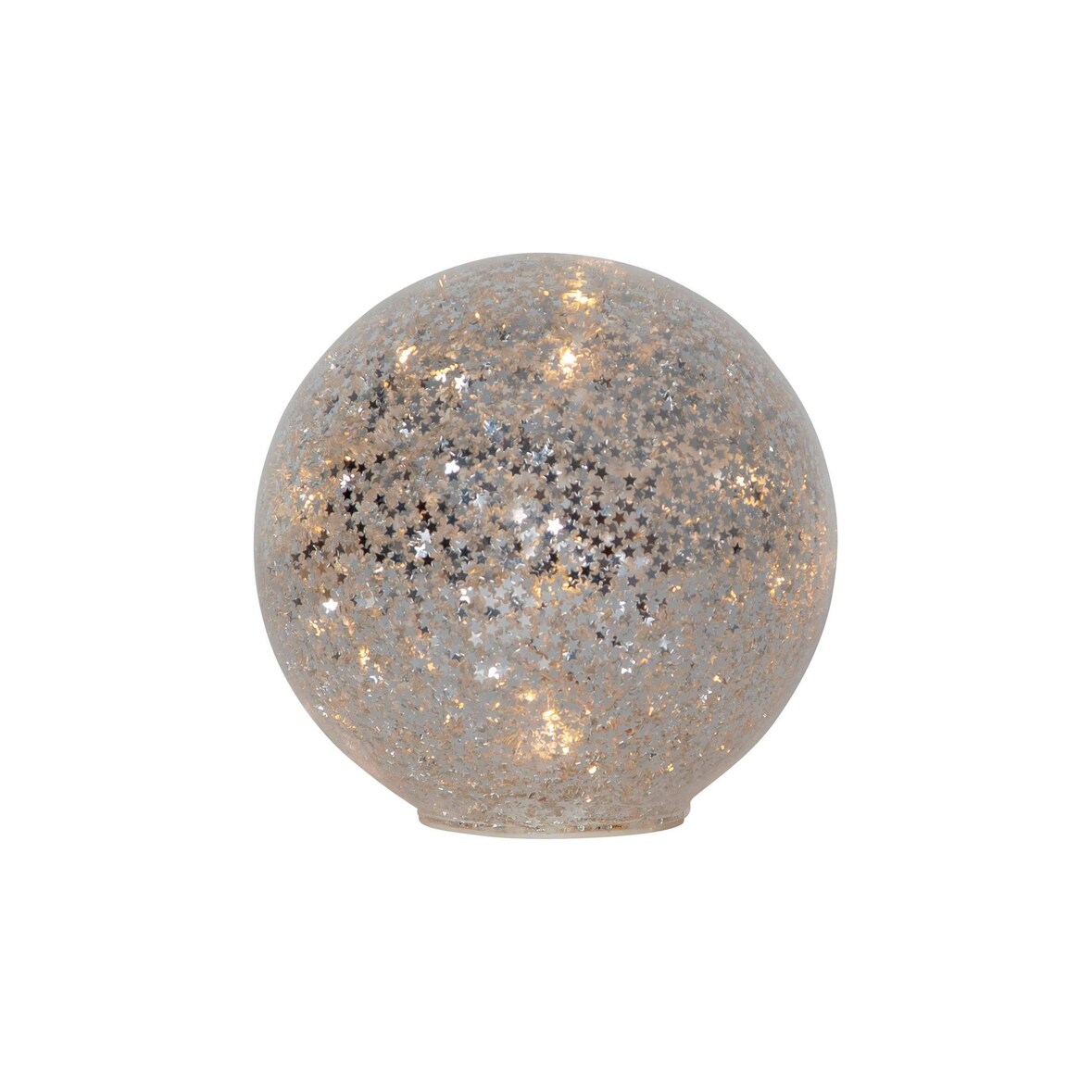 Adorno Bola Plata 15cm Navidad