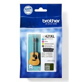 thumbnail of Brother LC421XL Pack de 4 Cartouches d'encre ORIGINALE - LC421XLVAL