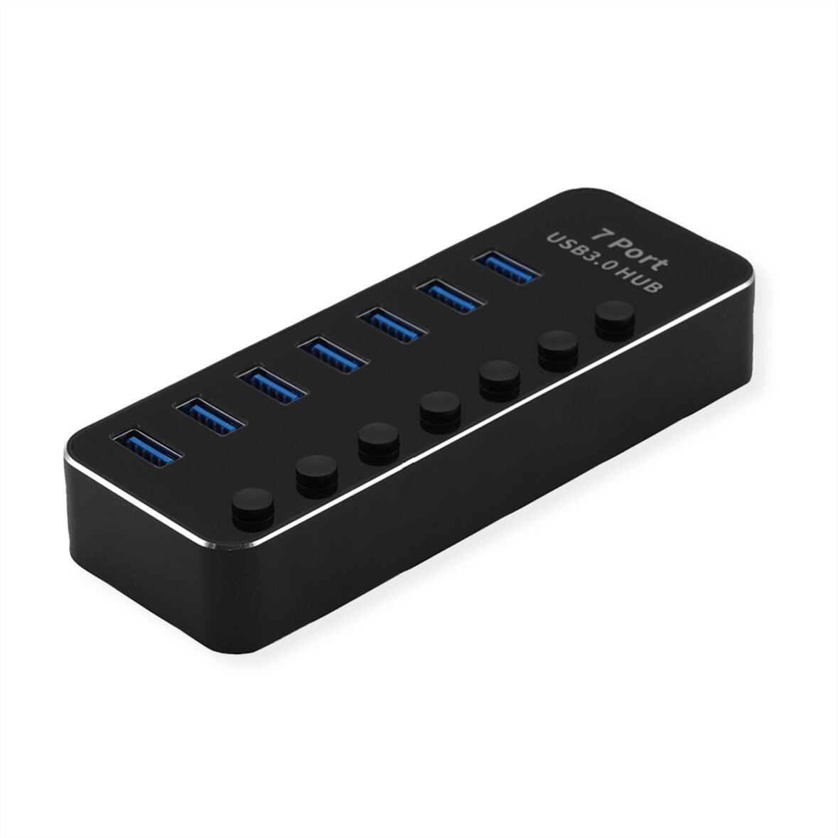 ROLINE USB 3.2 Gen 1 notebook hub, 7 poorten, individueel schakelbaar