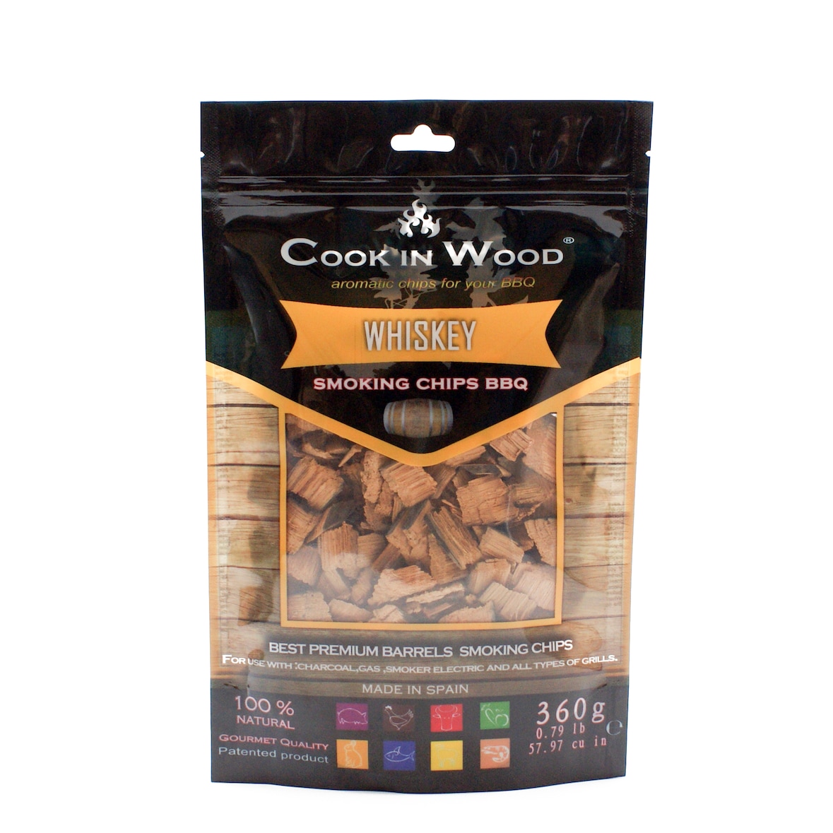 ⭐ Virutas Ahumado Roble de Whisky Cook In Wood 360 g – Sabor Intenso y Único ⭐