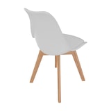 thumbnail of Set Di 4 Sedie Per Sala Da Pranzo Ufficio Con Gambe Faggio Legno Massello Massiccio Stile Nordico Scandinavo Seduta Imbottita Soggiorno Sala Bianco