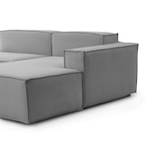 thumbnail of Dmora Festes Sofa Patrizia, Modulares 2-Sitzer-Sofa mit rechter Halbinsel, 100% Made in Italy, Modernes Sofa aus Stoff, Cm 220x170h70, Grau
