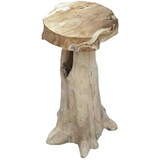 thumbnail of Barhocker JOEL 2er Set Teak Natur 76x40x40cm Barstühle Baumstamm Vintage Hochstühle