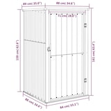 thumbnail of Helloshop26 - Casinha de jardim cabana depósito galpão externo galpão de ferramentas robusto 88 x 89 x 161 cm aço galvanizado 02_0022411