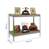 thumbnail of SimonRack Industrieregal, 900x1200x600 mm, 600 kg am Biegepunkt, 2 Holzböden, Garagenregal, Verzinkt/Holz- Simonforte