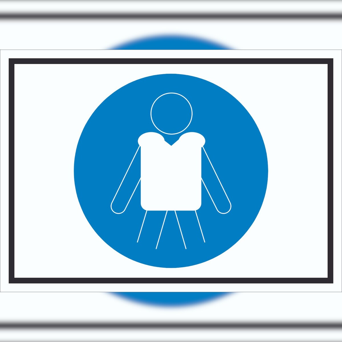 HB-Druck Rettungsweste benutzen Symbol Schild A6 (105x148mm)