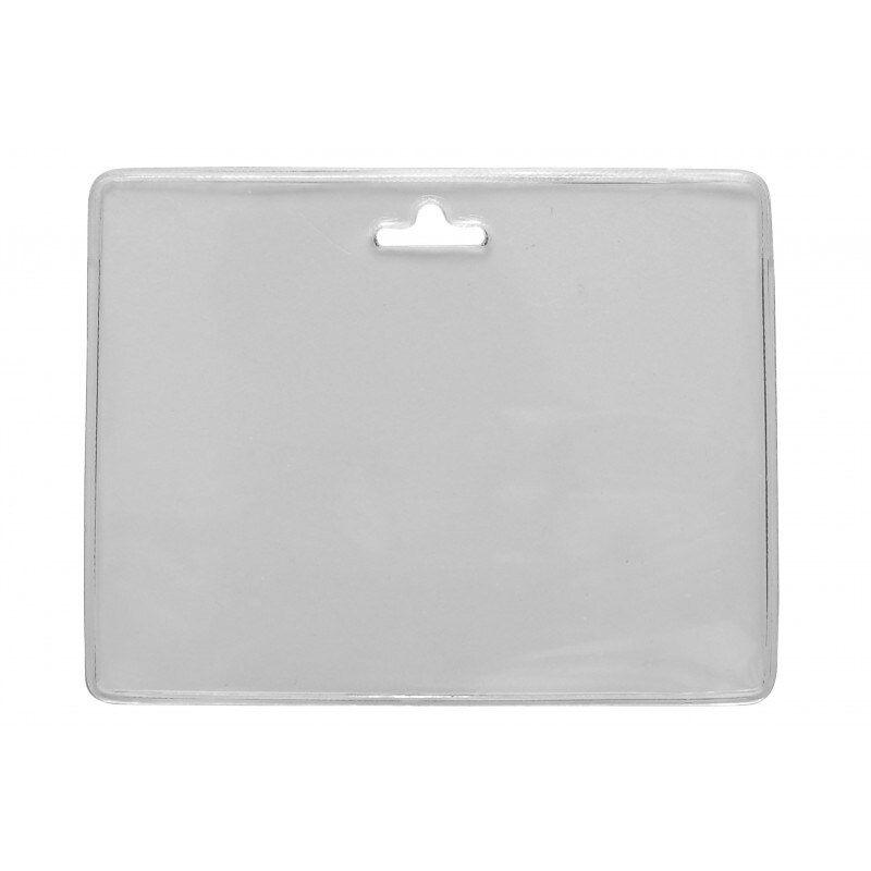 Pochette porte-badge souple en PVC - Horizontal (lot de 100)