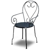 thumbnail of Vacchetti Poltrona metallo new old antracite chiaro cm49x48h43/59/90