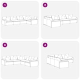thumbnail of vidaXL Modulares Sofa mit Kissen Samt Hellgrau
