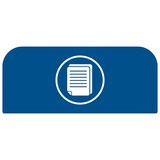 thumbnail of Hinweistafel aus verzinktem Stahl für Rubbermaid Recycling-Station Papier | 57 Liter | Blau von PROREGAL