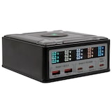 thumbnail of EXSYS EX-1107 Multiport High Power Charger mit QI 15W und USB-C PD mit max. 260W