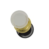 thumbnail of MONOUSO - Pappteller Spitzenpapiere Rund Schwarz 25 cm (10 Stück)