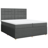 thumbnail of vidaXL Boxspringbett mit Matratze Dunkelgrau 200x200 cm Stoff