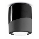 thumbnail of Plafoniera Piccola Vintage Decò Pi Ceramica Nero Carbone 1 Luce E27
