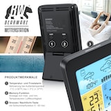 thumbnail of BEARWARE - Wetterstation Funk mit Farbdisplay und Außensensor - DCF Signal - DST - Innen und Außentemperatur - Temperaturwarnung Alarm Frostalarm