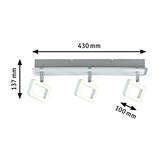 thumbnail of Paulmann LED Deckenstrahler Frame    3000K 3x320lm 230V 3x4,5W  Weiß matt, Chrom 66640