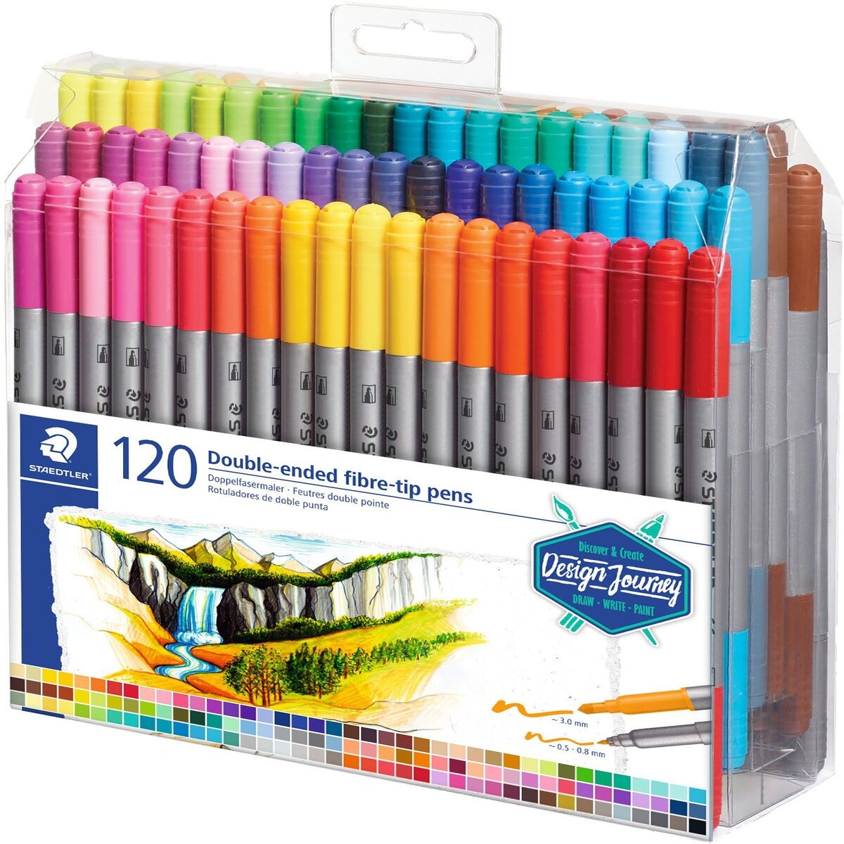 STAEDTLER Doppelfasermaler Twin-tip pen VE=2x120 Farben