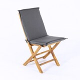 thumbnail of Almofada de assento e encosto para jardim. Fabricado em olefina cinza. Não perde a cor. Removível. Tamanho: 92x42x4 cm