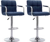 thumbnail of vidaXL Barhocker 2 Stk. Blau Stoff