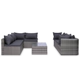 thumbnail of vidaXL 8-tlg. Garten-Lounge-Set mit Auflagen Poly Rattan Grau