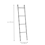 thumbnail of Zeller Leiter-Handtuchhalter Metall schwarz 38 x 2 x 176 cm