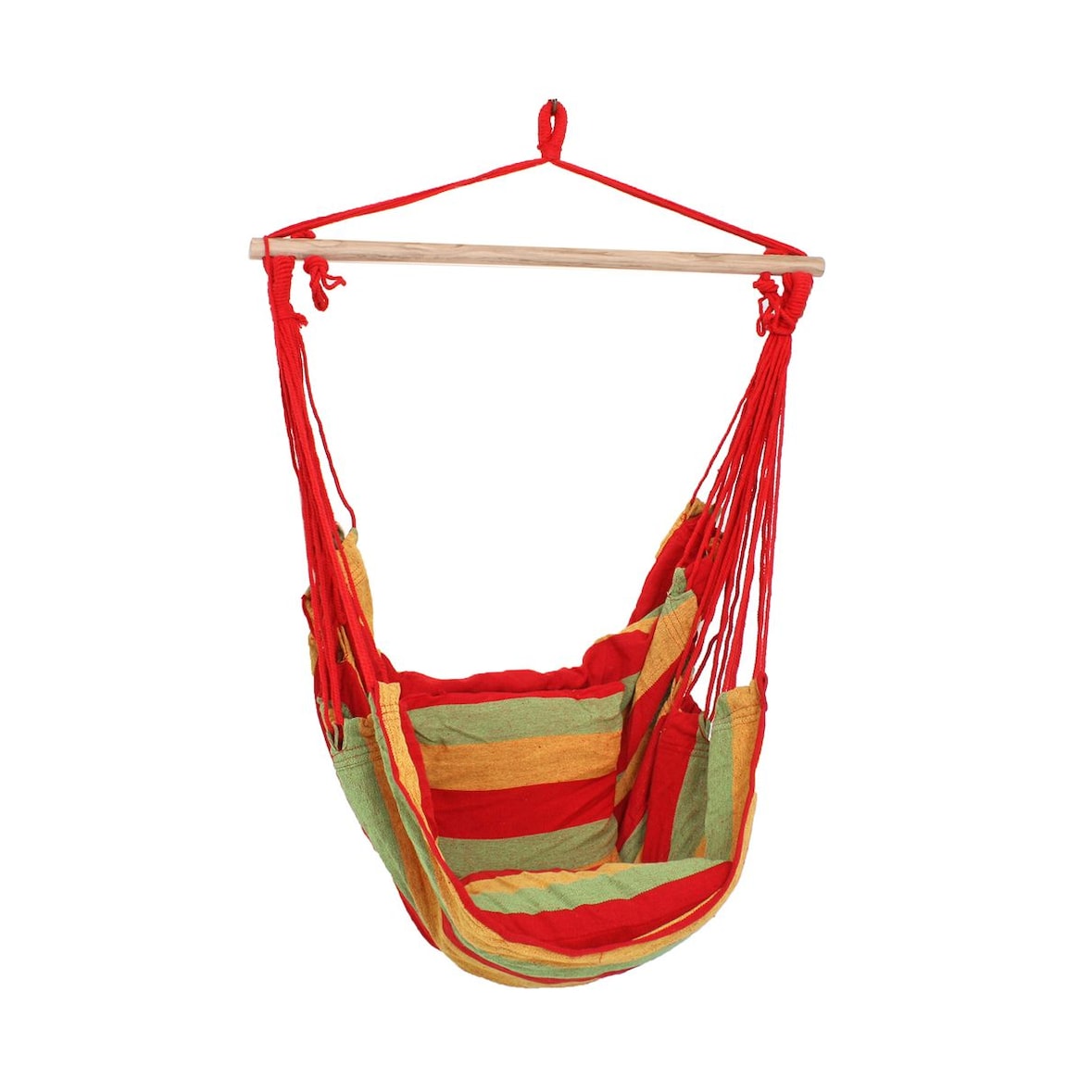 Hängesessel Hängesitz Hängestuhl Hängematte Schaukel Sessel mit 2 Kissen in Rottönen