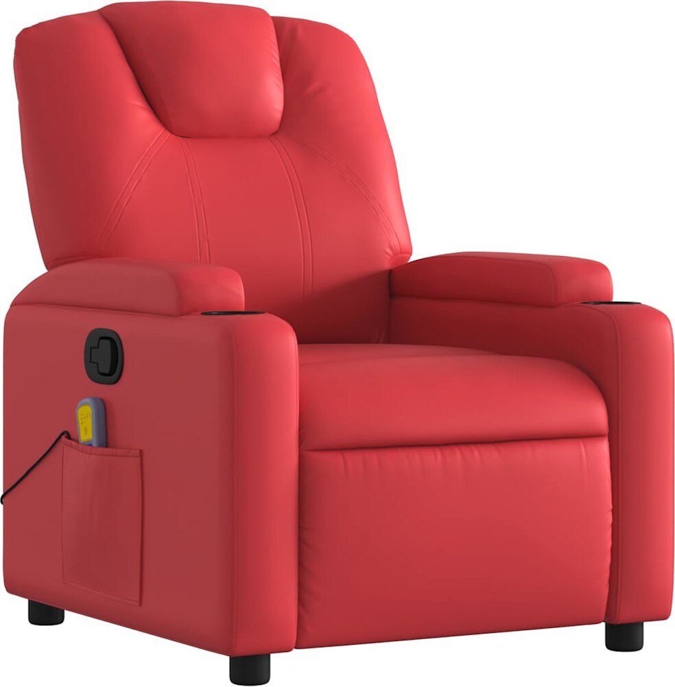 vidaXL Massagesessel Rot Kunstleder