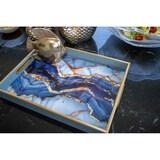 thumbnail of Plateau rectangulaire bleu aquarelle 40x30x4.5cm