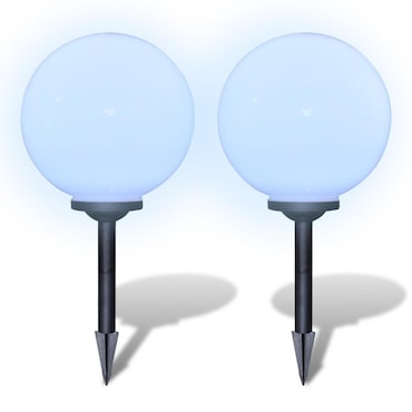Helloshop26 - Boule solaire extérieure 30cm 2 pièces luminaire décoration 2402052