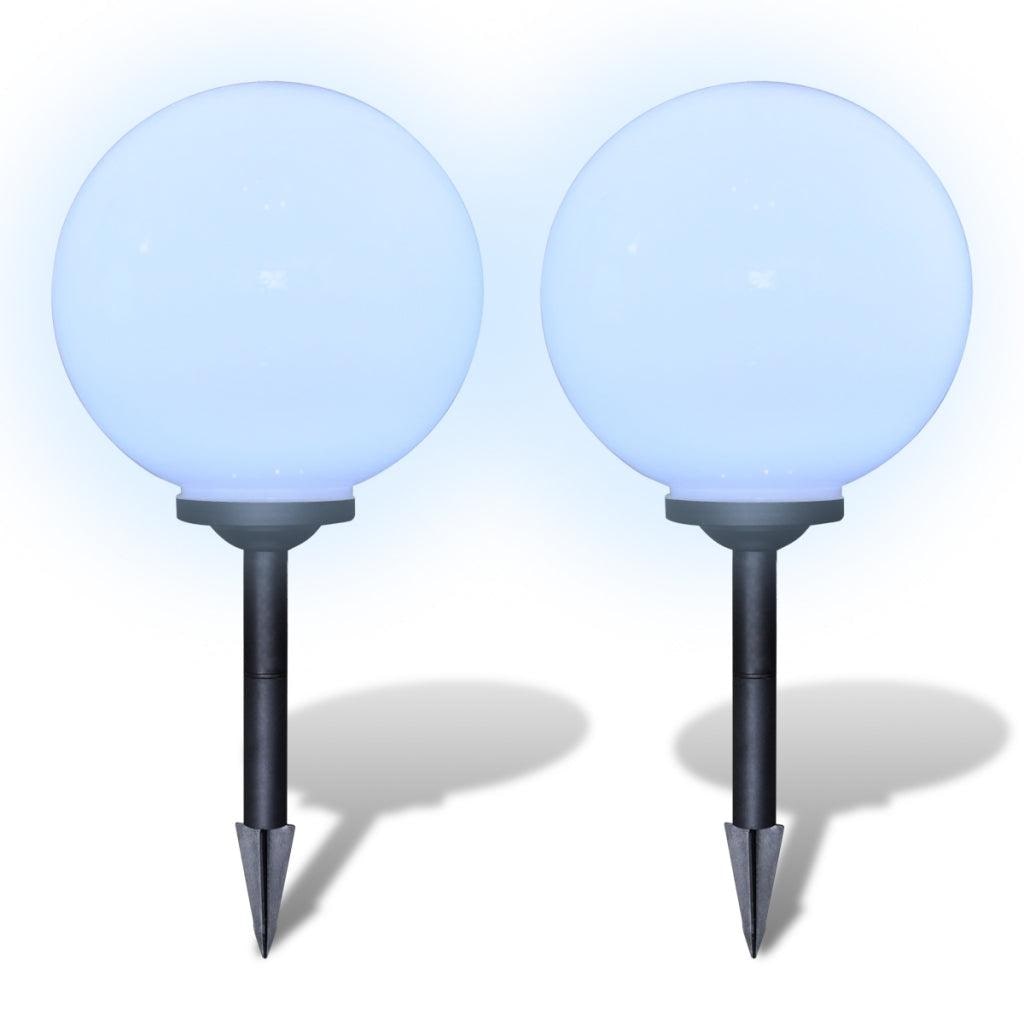 Helloshop26 - Boule solaire extérieure 30cm 2 pièces luminaire décoration 2402052